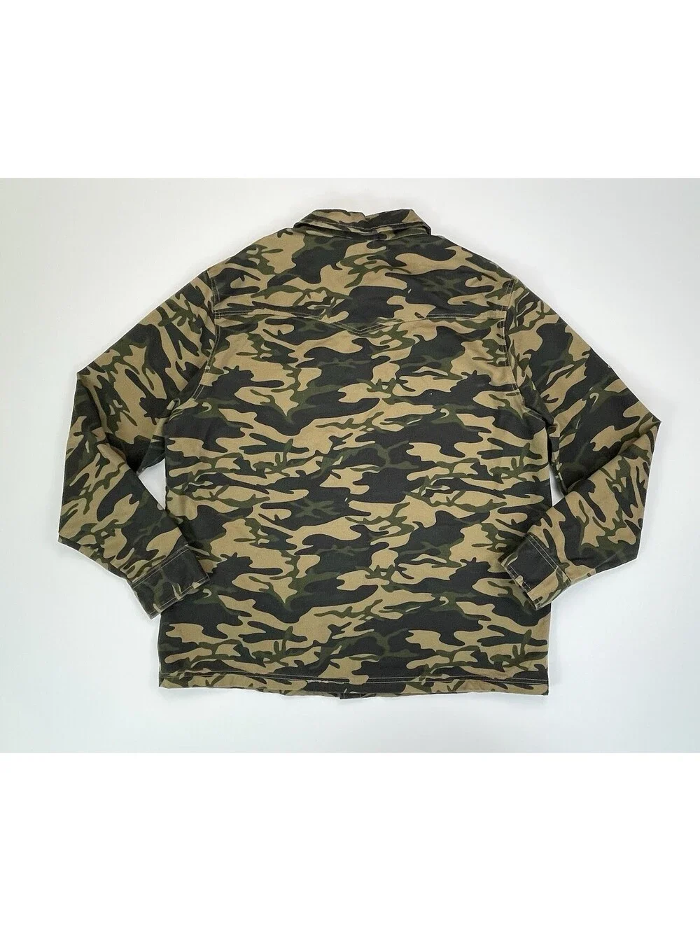 True Religion Camo Military Jacket Mens M Workwear Utility Camouflage